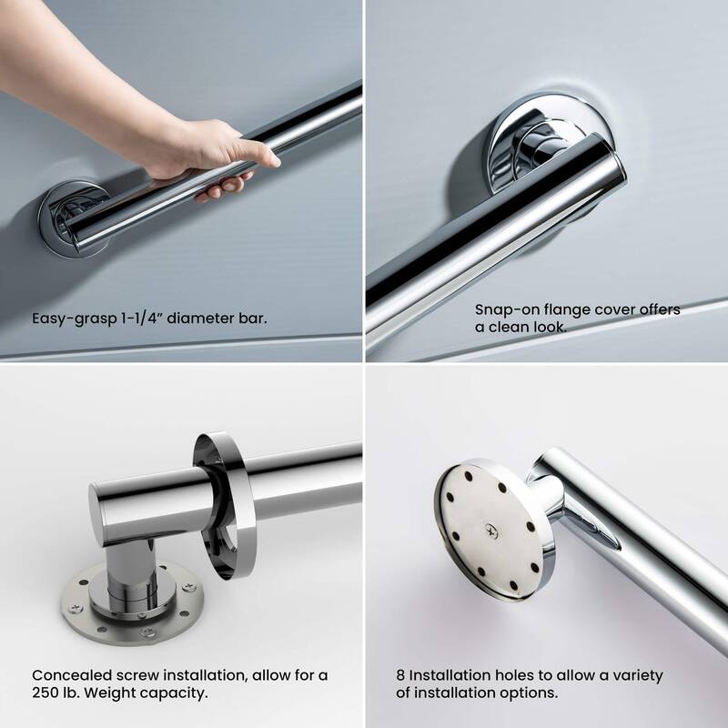 18-Inch Stainless Steel Bathroom Safety Grab Bar