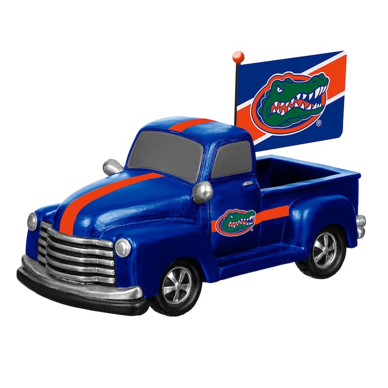 NCAA Rally Truck Garden Statue with Team Flag