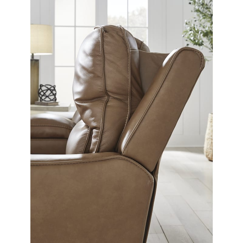 Signature Design by Ashley Spear Hill Brown Power Reclining Loveseat with Console - 81" W x 43" D x 42" H
