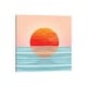 preview thumbnail 1 of 5, iCanvas "Minimalist Sunset" by Modern Tropical Canvas Print