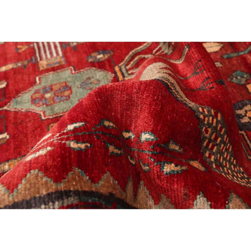 ECARPETGALLERY Hand-knotted Andelz Red Wool Rug - 4'9 x 8'0