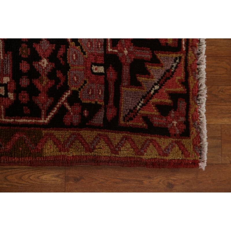 Vegetable Dye Traditional Heriz Persian Area Rug Handmade Wool Carpet - 10'2" x 13'0"