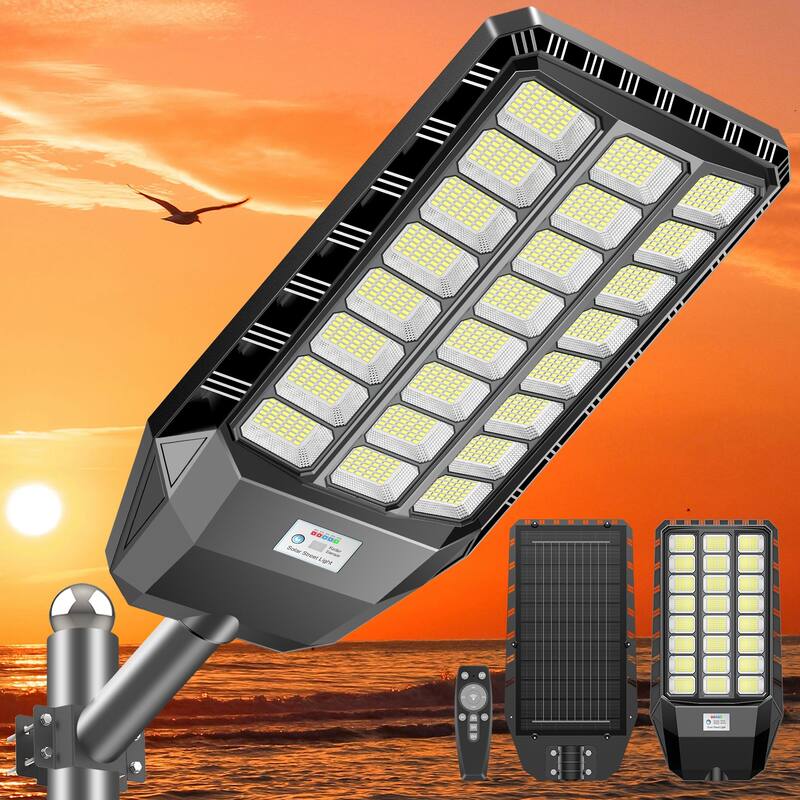 Solar Street Light 360000LM LED Solar Flood Lights with Remote Control - 5000W - 1-PACK