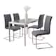 Option Grey Faux Leather/Stainless Steel/Clear Glass