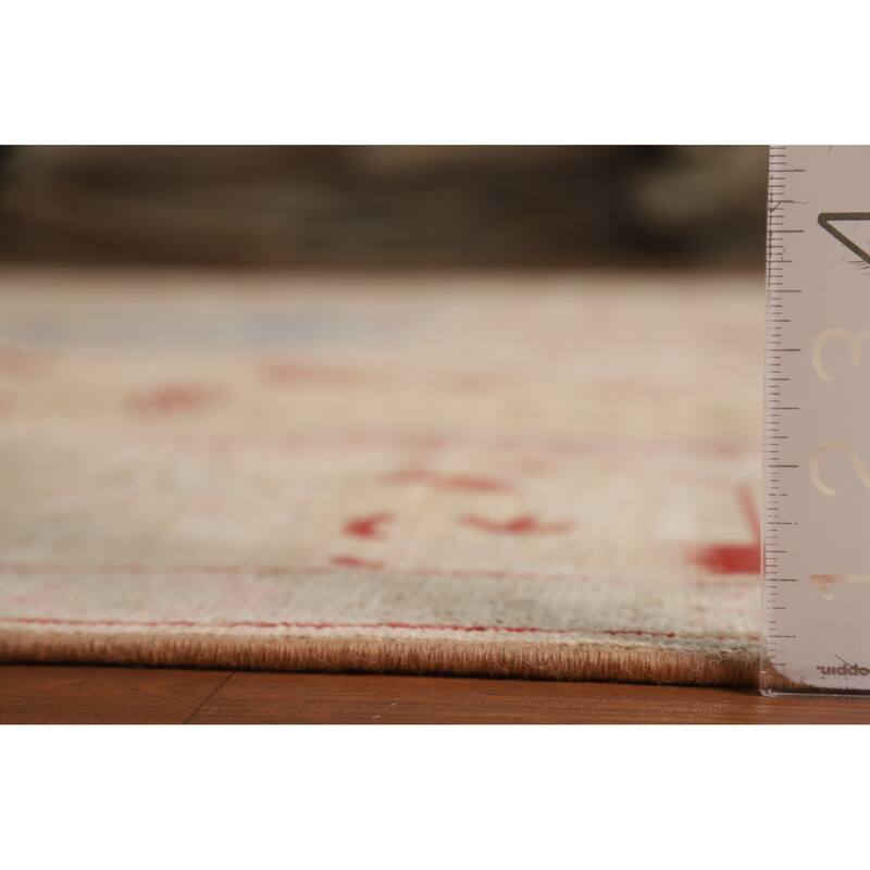 Hand Knotted Oriental 100% Wool Carpet Transitional Floral Brown Oushak Area Rug - 11' 11'' X 8' 11''