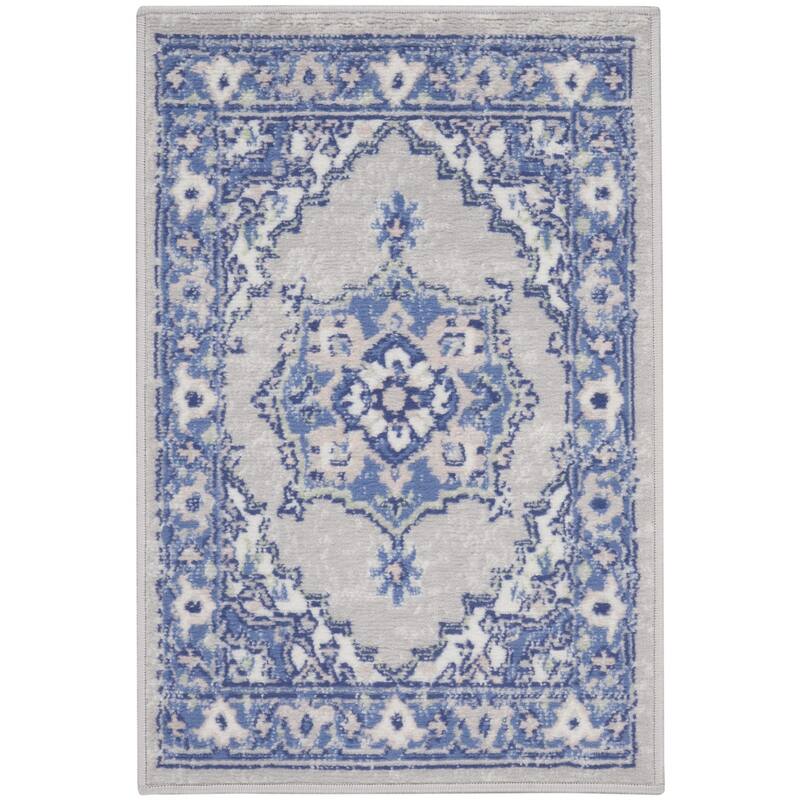 Buzif Power Loomed Floral Traditional Stain Resistant Area Rug By HomeRoots - 36' X '24' X '0.39