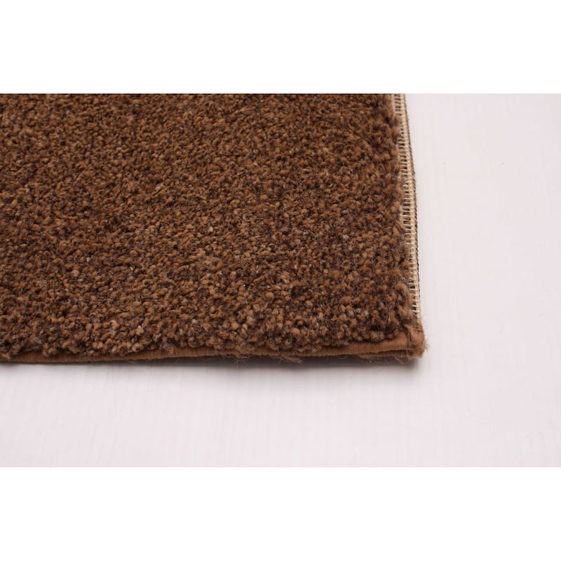 ECARPETGALLERY Machine Woven Lotus Mod Brown Polypropylene Rug - 6'7 x 9'8
