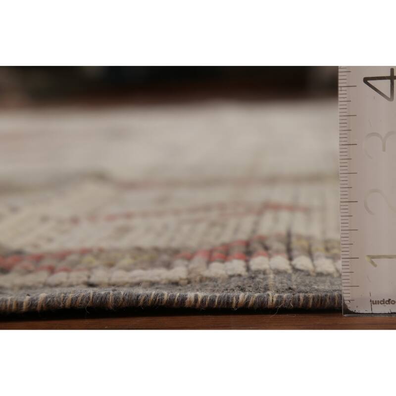 Geometric Moroccan Large Area Rug Hand-Knotted Wool Carpet - 9'11"x 14'10"