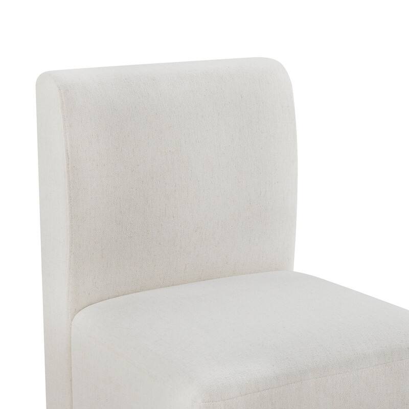 Spruce & Spring Charlotte Upholstered Dining Chairs with Casters Set of 2