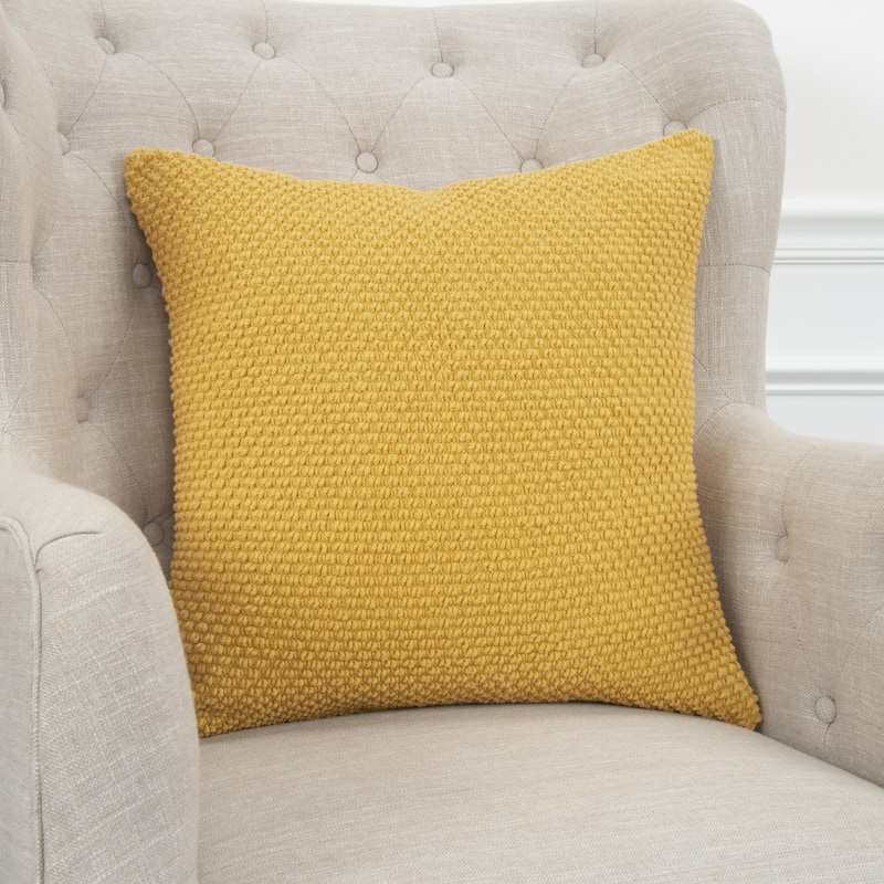 Rizzy Home Transitional Solid Light Texture Throw Pillow