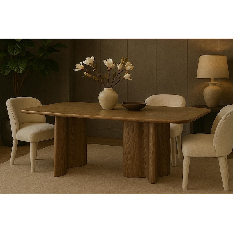 Kulindros Dining Table - N/A - Walnut