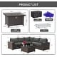 preview thumbnail 74 of 99, Outdoor Patio Furniture Set, All Weather PE Wicker Sectional Conversion Sofa set with Firepit(Optional)