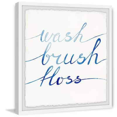 'Brush and Floss' Framed Painting Print