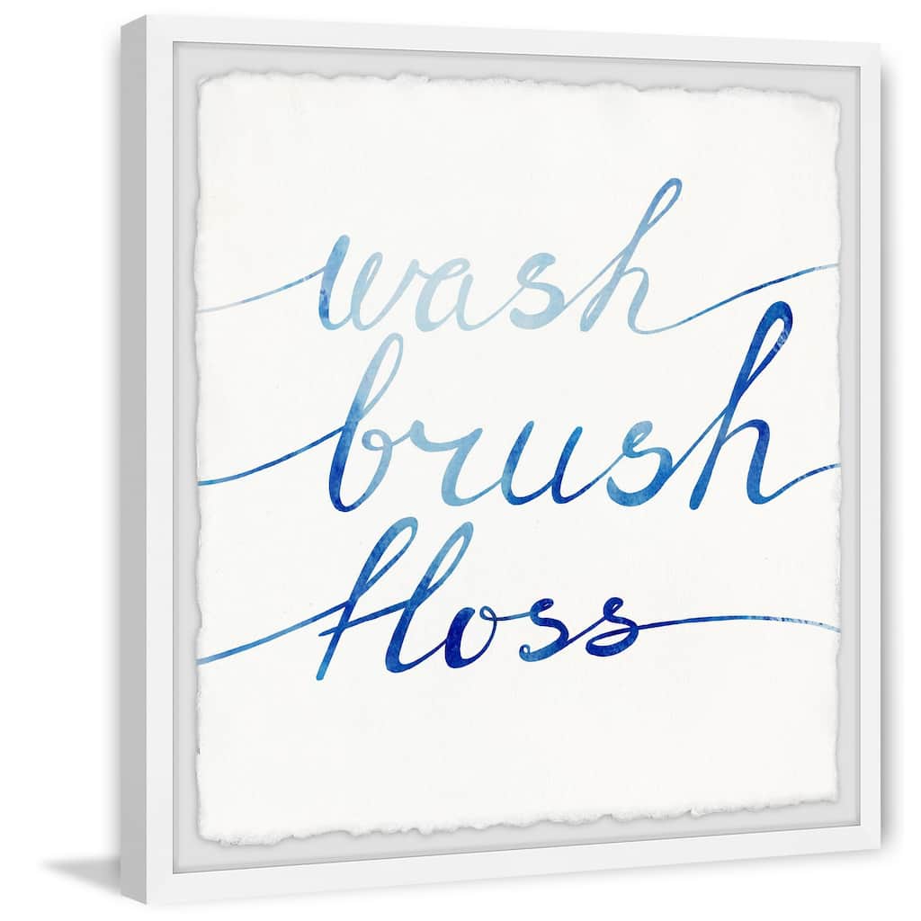 'Brush and Floss' Framed Painting Print