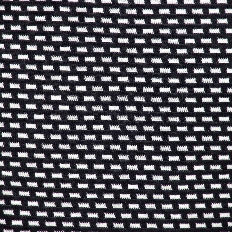 20" Black and White Rectangles Textured Square Throw Pillow