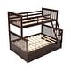 preview thumbnail 3 of 18, Espresso Twin over Full Wood Bunk Bed with Storage Drawers, Ladder and Safety Guard Rails