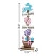 preview thumbnail 14 of 34, Glitzhome Wooden Happy Easter Bunny Eggs Porch Sign Standing Decor Spring Gift