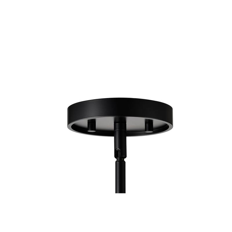 Valentine 7 Light Chandelier Black Finish Hammered Glass
