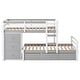 preview thumbnail 12 of 13, Multifunctional Twin over Twin Wooden Loft Bunk Kids Bed with Storage Drawers,Guardrail and Ladder