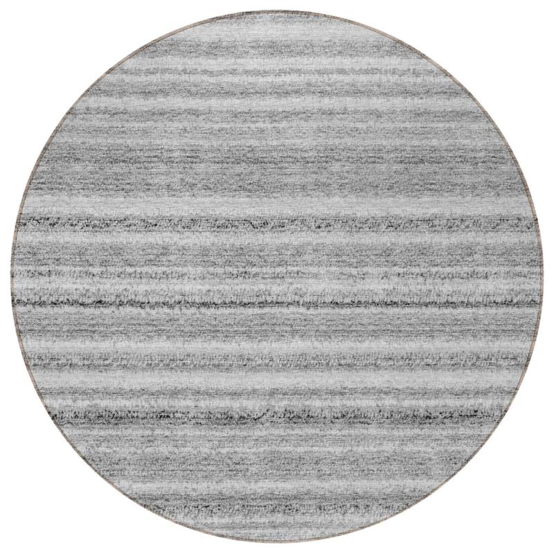 HomeRoots Striped Transitional Rectangle Outdoor Rug