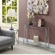 preview thumbnail 1 of 5, Convenience Concepts Oxford Chrome Console Table with Shelf Glass/Chrome