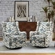 preview thumbnail 5 of 44, Gastone Transitional Floral Fabric Nursery Recliner with Curved Arms by HULALA HOME(Set of 2)