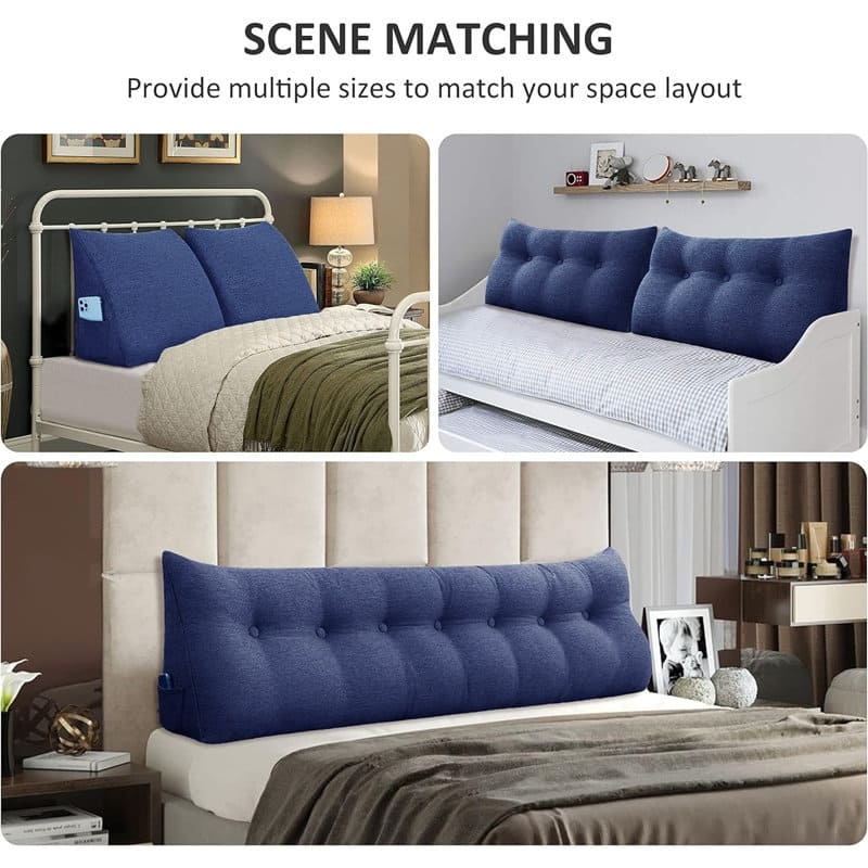 WOWMAX Bed Rest Wedge Reading Pillow Headboard Back Support Cushion