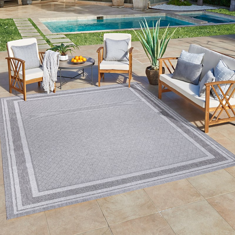 Gertmenian Ringley Luxury Thick Polypropylene Flatwoven Indoor/Outdoor Area Rug Collection