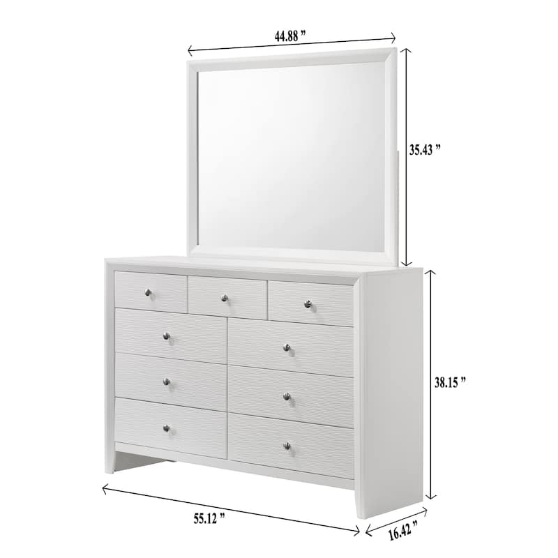 Idell White Sleigh Bed