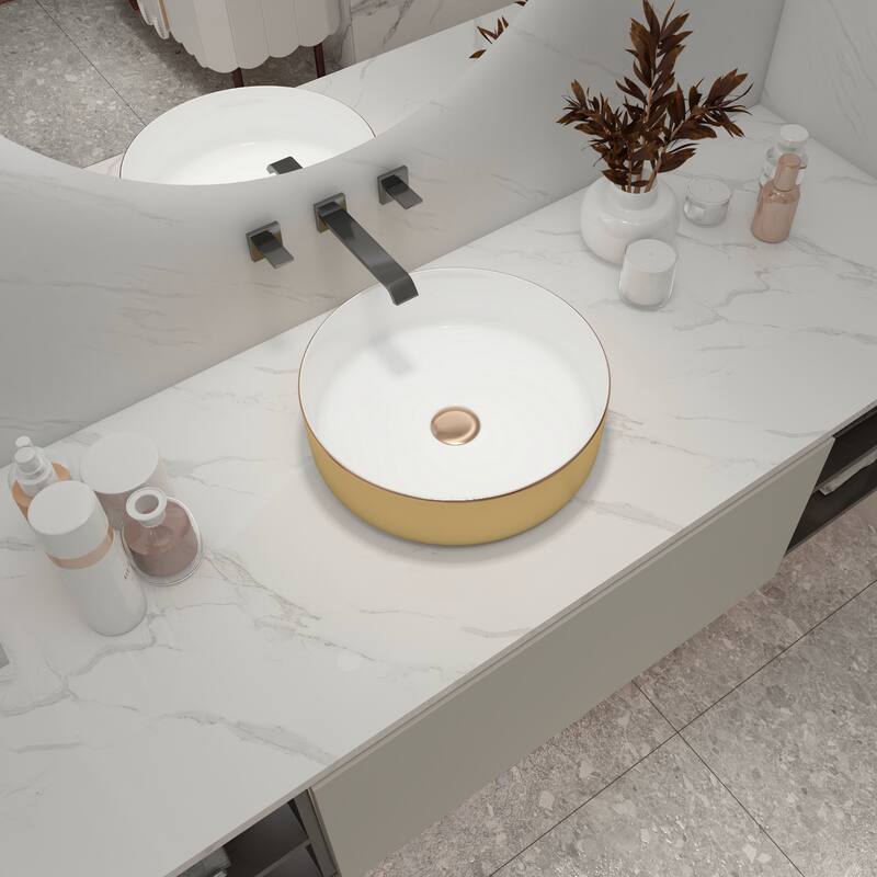 Ceramic Circular Vessel Bathroom Sink Art Sink