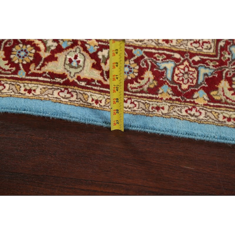 Wool/ Silk Vegetable Dye Tabriz Mahi Oriental Area Rug Handmade Carpet - 4'1" x 5'11"