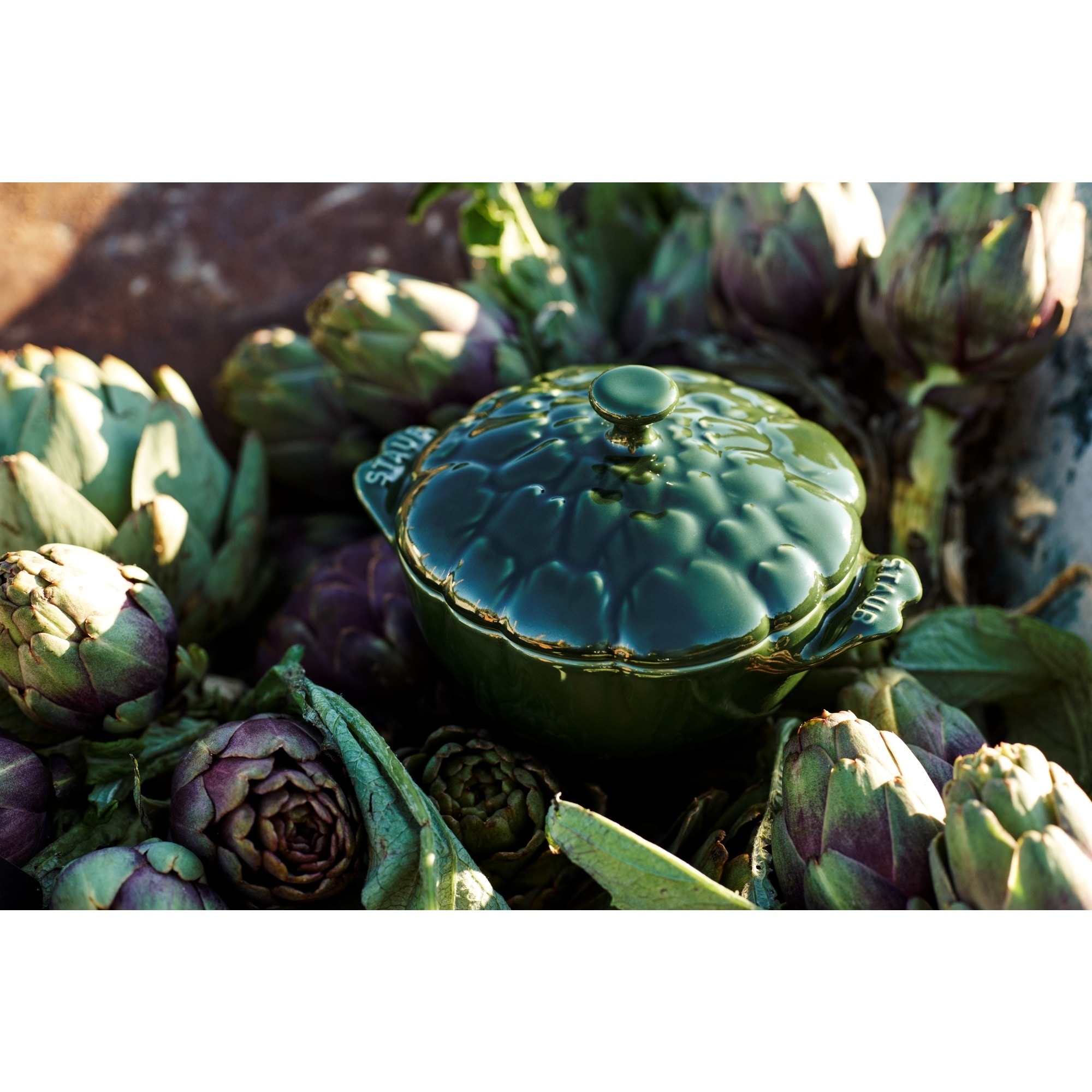 Staub Ceramic 16-oz Petite Artichoke Cocotte - Basil - Bed Bath