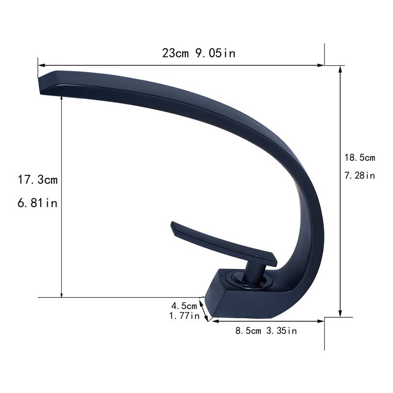 Single Handle Brass Bathroom Faucet in Matte Black