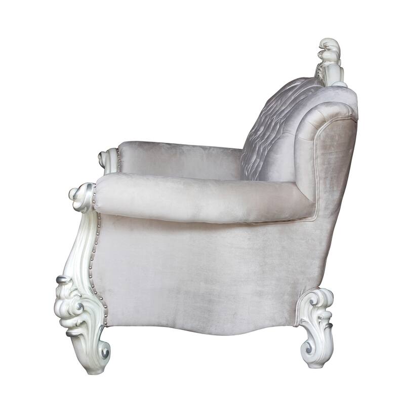 Calvert Ivory and Bone White Loveseat with Wingback