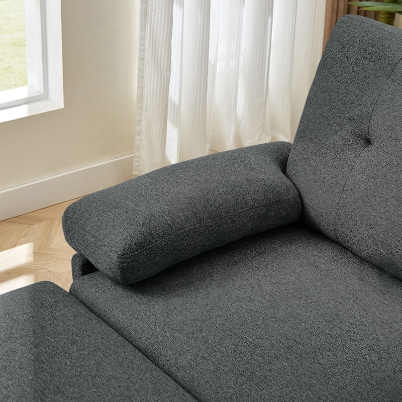 86.22" L Shaped Sectional Sofa with Side Storage Pockets