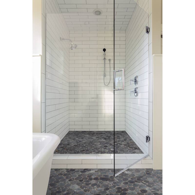 Sliced Pebble 11 in. x 11 in. Mesh-Mounted Mosaic Wall and Floor Tile