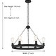 preview thumbnail 20 of 18, Acroma 6 Light 27In Farmhouse Wagon Wheel Modern Chandelier-UL - N/A