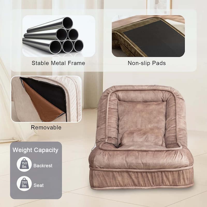 Comfortable Floor Sofa,with 5 Adjustable Positions & Massage Pillow