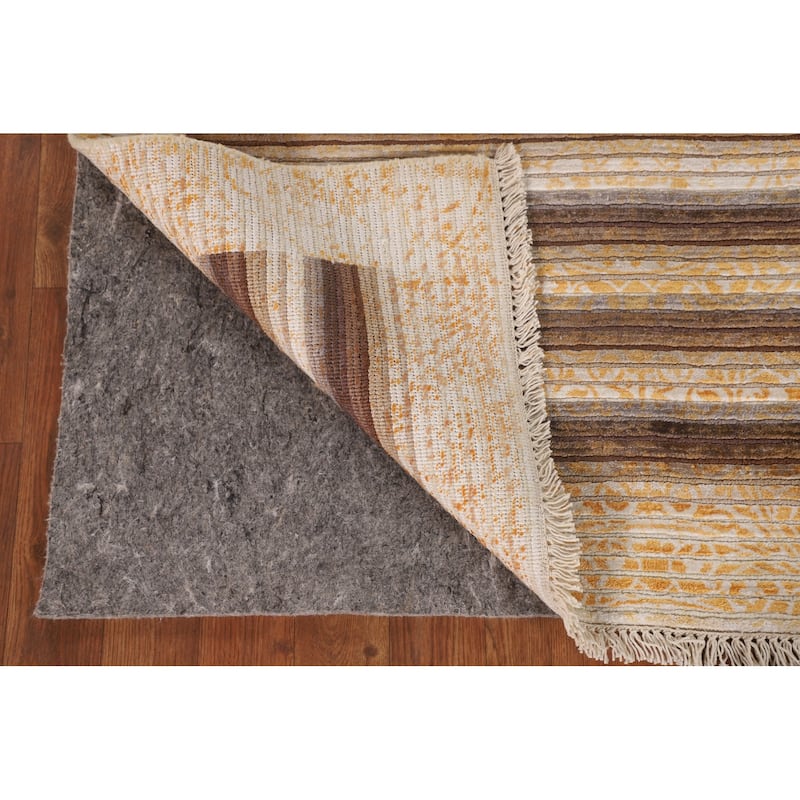 Striped / Abstract Oriental Accent Rug Handmade Wool Carpet - 2'9"x 4'9"