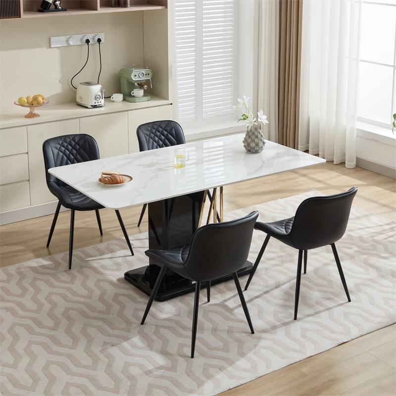Dining Chairs,Kitchen Chair Upholstered Faux Leather Dinner Chair 2PCS