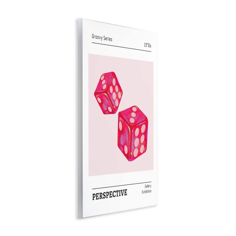 Stupell Pink Dice Pair Wall Plaque Art Design By LSR Design Studio