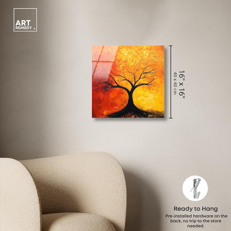Tree of Opposites I Acrylic by Art Remedy, Ready to Hang