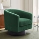 preview thumbnail 69 of 186, Modern Upholstered Barrel Chair Swivel Accent Chair for Living Room Corduroy - Dark Green/Corduroy