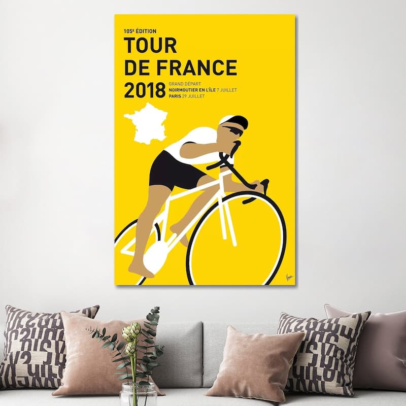iCanvas "Tour de France 2018 Minimal Poster" by Chungkong Canvas Print
