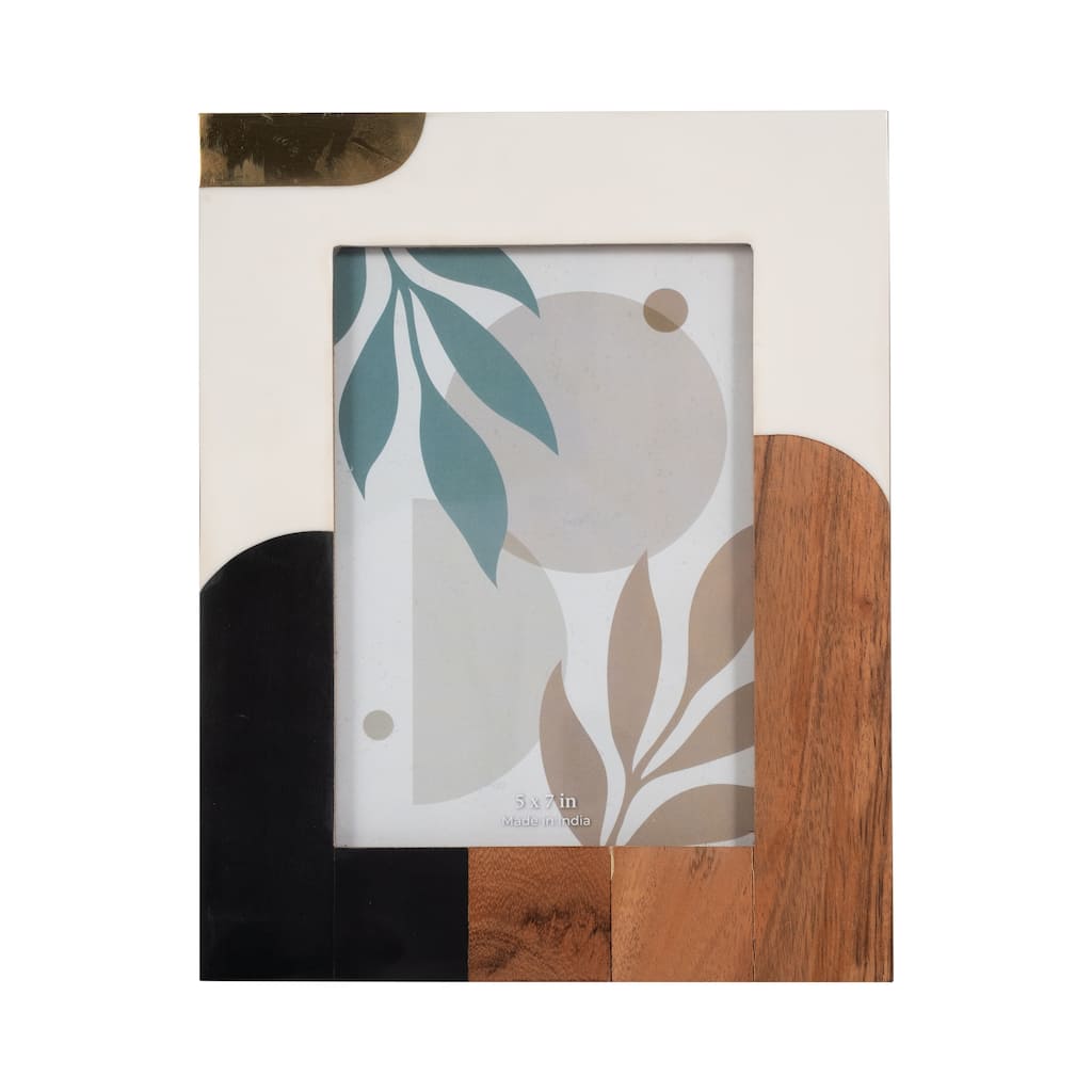 Mid-Century Photo Frame Contemporary Polyresin Multi-Colored Art Deco Decorative Picture Frame Home