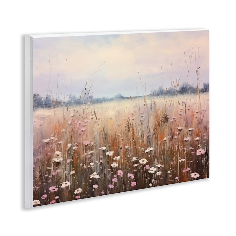 Stupell Neutral Tone Wildflower Field Wall Plaque Art Design By Arlington Prints