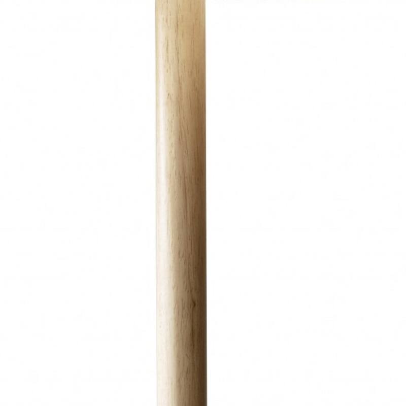 59" Solid Wood Floor Lamp with Linen Drum Shade and Traditional Plug-In Light for Living Room - 58.5”H x 16”W x 16”D
