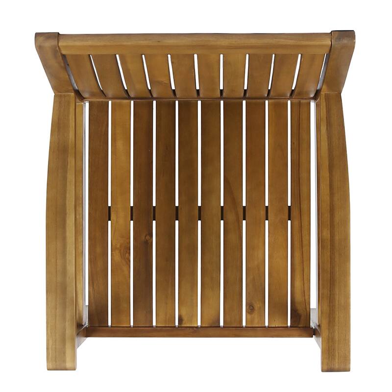 Roomfitters Wilson Set of 2 Outdoor Dining Chairs, Rustic Solid Acacia Wood with Slat Paneling, Teak