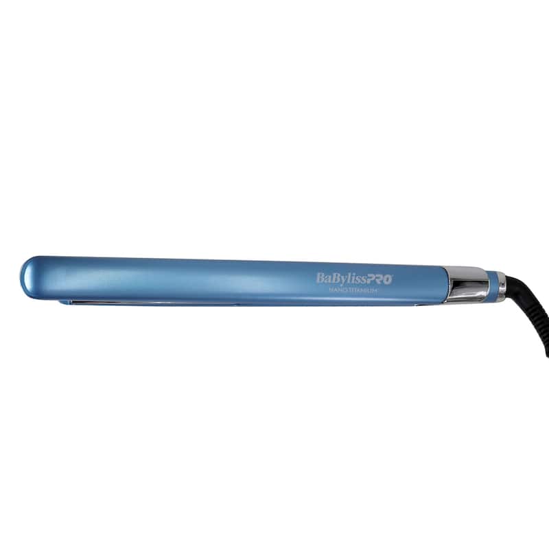 BaByliss Pro Nano Titanium 1" Ultra-Sleek Hair Straightener, Flat Iron - Blue