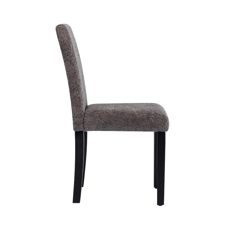 Porthos Home Bleiz Teddy Fabric Dining Chairs with Rubberwood Legs, Set of 4